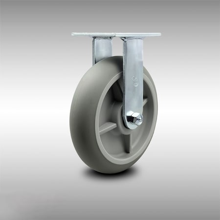 Service Caster 8 Inch SS Thermoplastic Rubber Wheel Rigid Caster with Roller Bearing SCC SCC-SS30R820-TPRRD